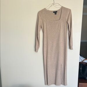 Rachel Zoe Taupe Long Sleeve Sweater Dress